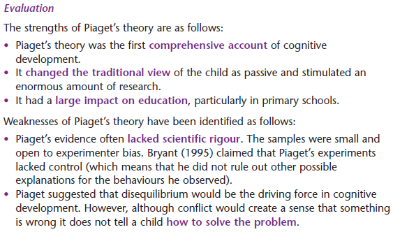 Cognitive development Piaget s theory Revision World